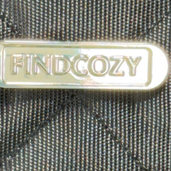 Findcozy Black Quilted Nylon Toiletry Bag Multiple Zipper Compartments Handles - Picture 13 of 14